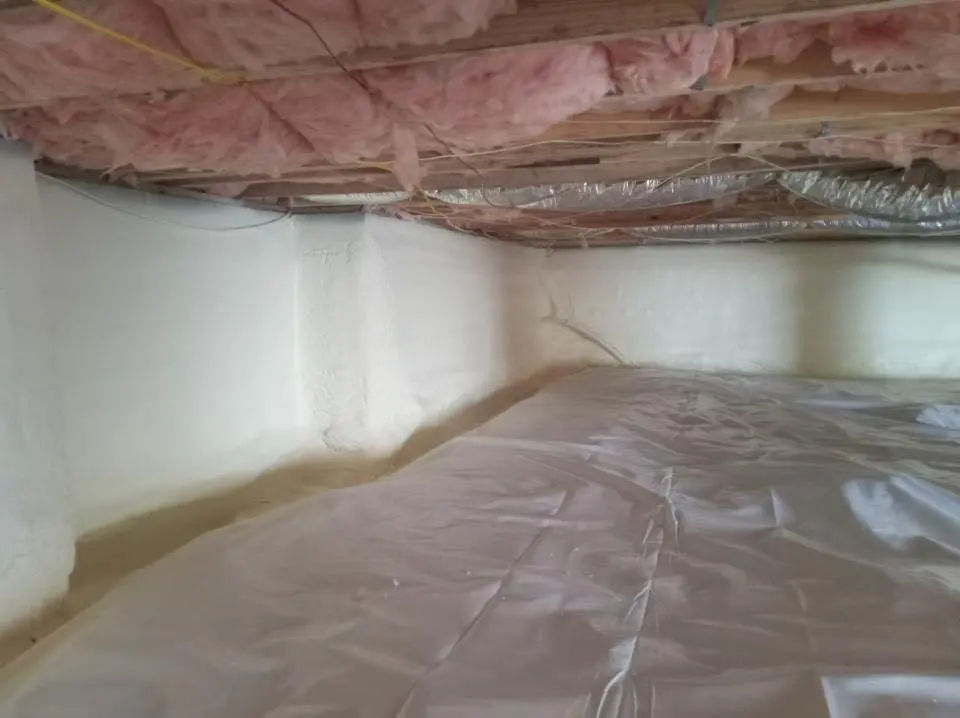 Crawl space encapsulation with closed-cell spray foam for Attic Insulation in Coral Hills
